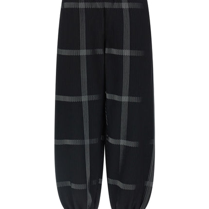 PLEATS PLEASE ISSEY MIYAKE Black Polyester Casual Pants