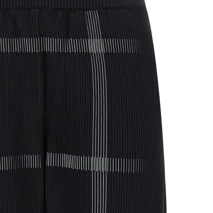 PLEATS PLEASE ISSEY MIYAKE Black Polyester Casual Pants