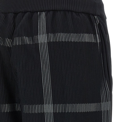 PLEATS PLEASE ISSEY MIYAKE Black Polyester Casual Pants