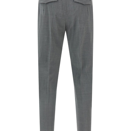 PT Torino Gray Virgin Wool Dress Pants