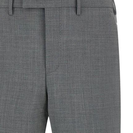 PT Torino Gray Virgin Wool Dress Pants