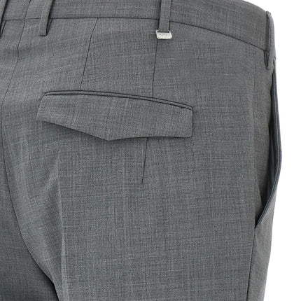 PT Torino Gray Virgin Wool Dress Pants