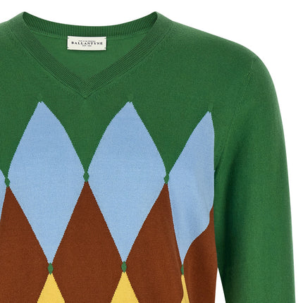 Ballantyne Bicolor Cotton Cardigan