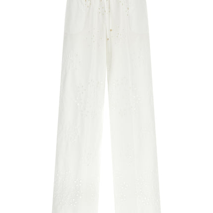 Herno White Cotton Casual Pants