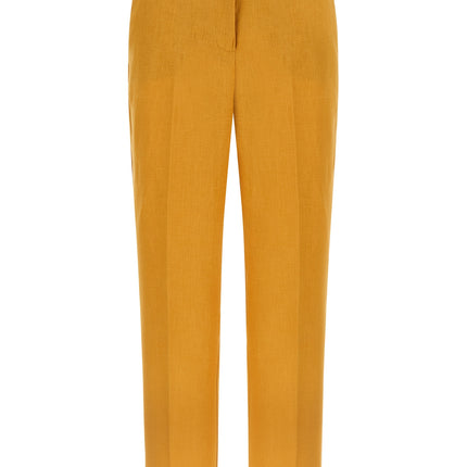 Herno Orange Linen Casual Pants