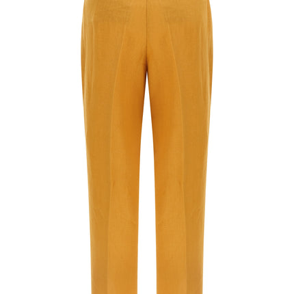 Herno Orange Linen Casual Pants
