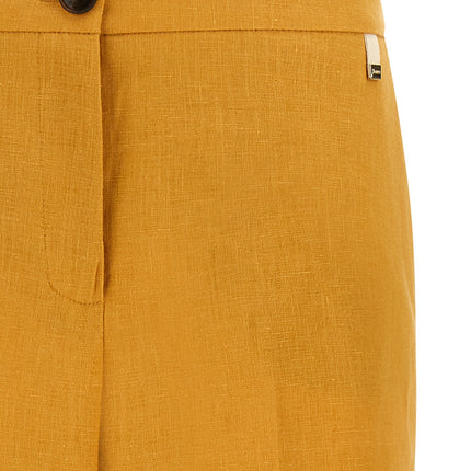 Herno Orange Linen Casual Pants