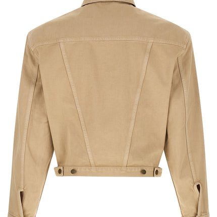Entire Studios Beige Cotton Denim Jacket