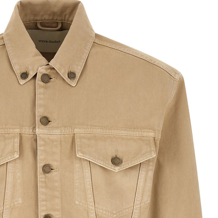 Entire Studios Beige Cotton Denim Jacket