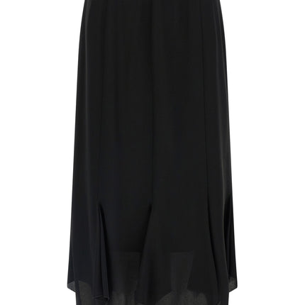 Valentino Garavani Black Silk Midi Skirt