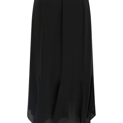 Valentino Garavani Black Silk Midi Skirt