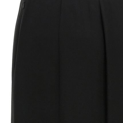 Valentino Garavani Black Silk Midi Skirt