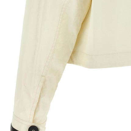 Ferragamo White Linen Full-Length Jacket