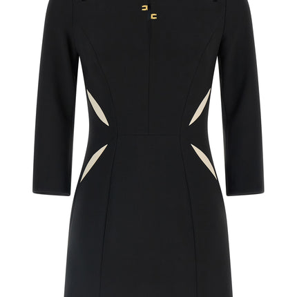Elisabetta Franchi Bicolor Polyester Short Dress