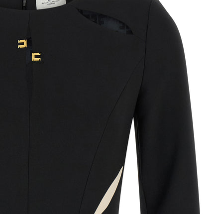 Elisabetta Franchi Bicolor Polyester Short Dress