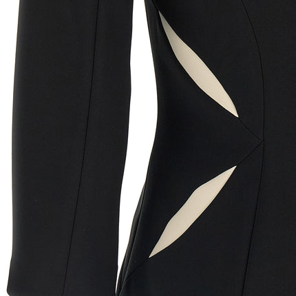 Elisabetta Franchi Bicolor Polyester Short Dress