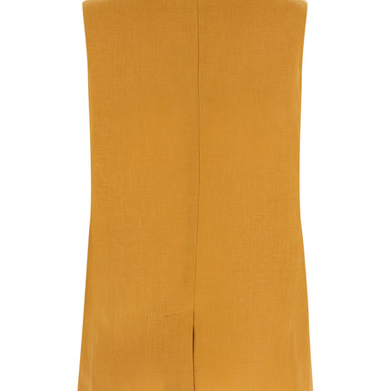 Herno Bicolor Linen Sleeveless Jacket