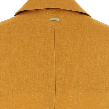 Herno Bicolor Linen Sleeveless Jacket