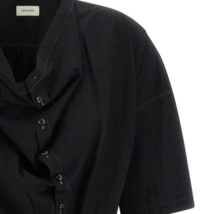Lemaire Black Cotton Midi Dress