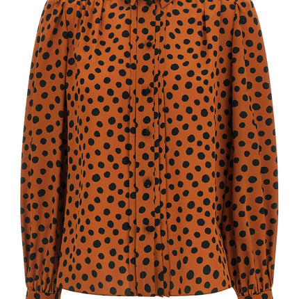 Valentino Garavani Orange Silk Blouse