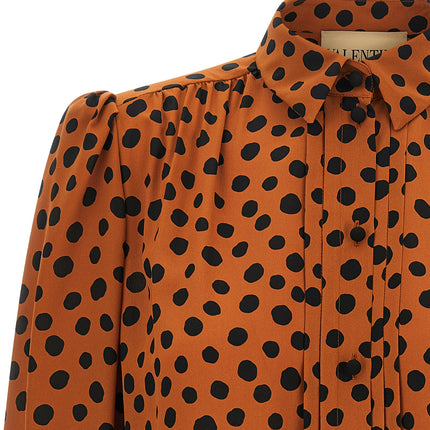 Valentino Garavani Orange Silk Blouse