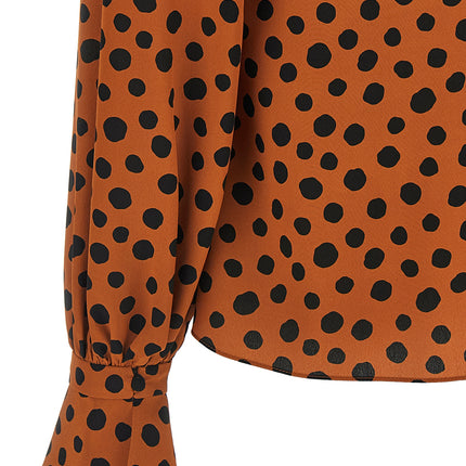 Valentino Garavani Orange Silk Blouse