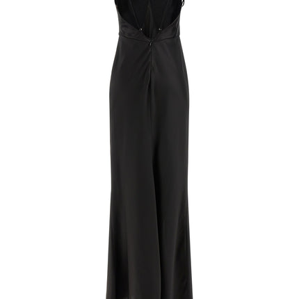 Elisabetta Franchi Black Polyester Long Dress