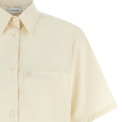 Ferragamo Beige Cotton Blouse