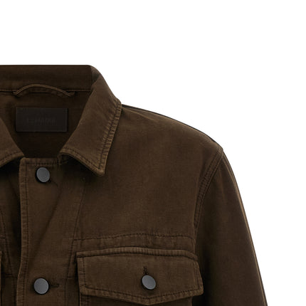 Lemaire Brown Cotton Denim Jacket