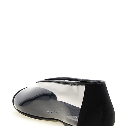 Moschino Black Pvc Ballet Flats