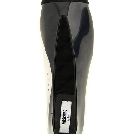Moschino Black Pvc Ballet Flats
