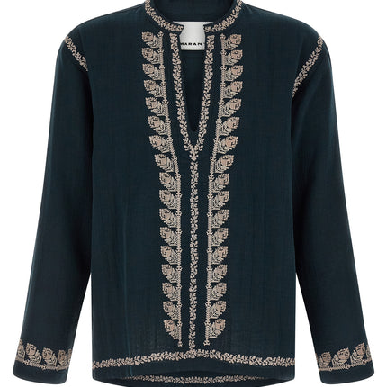 MARANT Blue Cotton Blouse