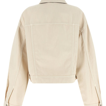Brunello Cucinelli Beige Cotton Denim Jacket