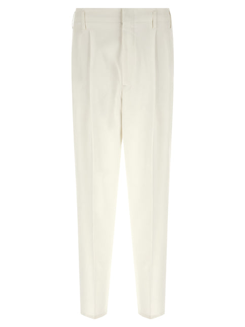 Brunello Cucinelli White Cotton Casual Pants
