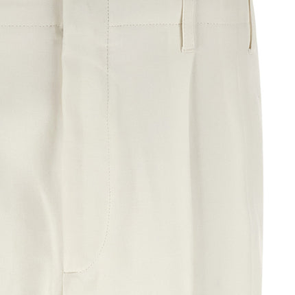 Brunello Cucinelli White Cotton Casual Pants