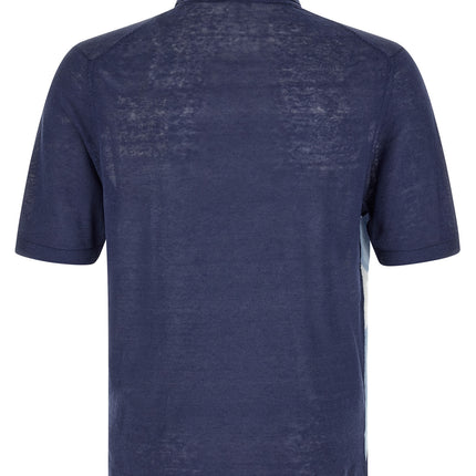 Ballantyne Blue Linen Polo Shirt