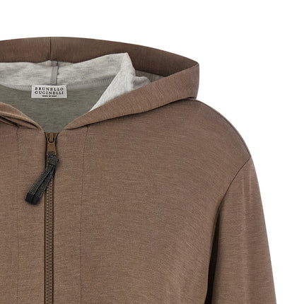 Brunello Cucinelli Brown Cotton Hoodie