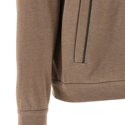 Brunello Cucinelli Brown Cotton Hoodie