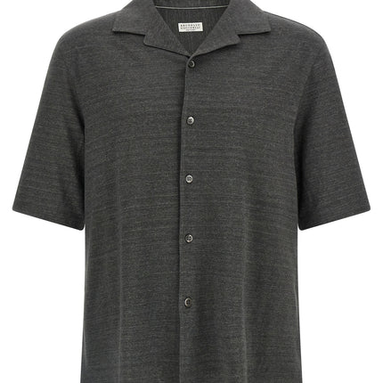 Brunello Cucinelli Gray Linen Blouse