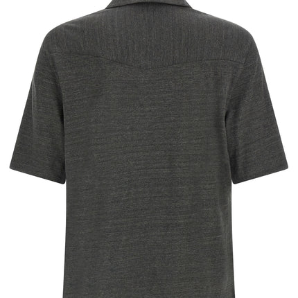 Brunello Cucinelli Gray Linen Blouse