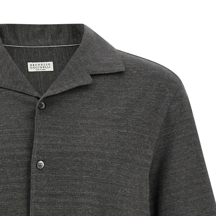 Brunello Cucinelli Gray Linen Blouse