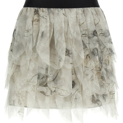 Max Mara Gray Silk Long Skirt