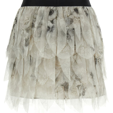 Max Mara Gray Silk Long Skirt