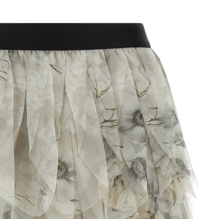 Max Mara Gray Silk Long Skirt