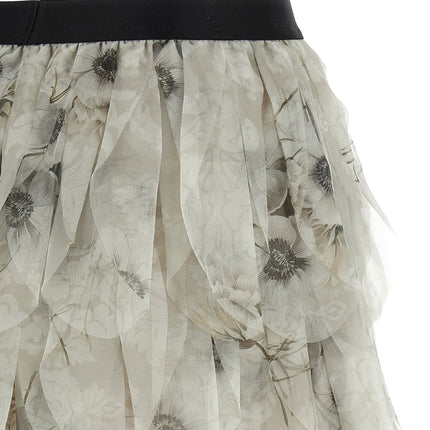 Max Mara Gray Silk Long Skirt