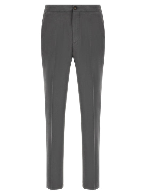 Pal Zileri Gray Lyocell Casual Pants