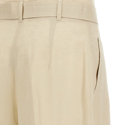 Max Mara Beige Linen Casual Pants