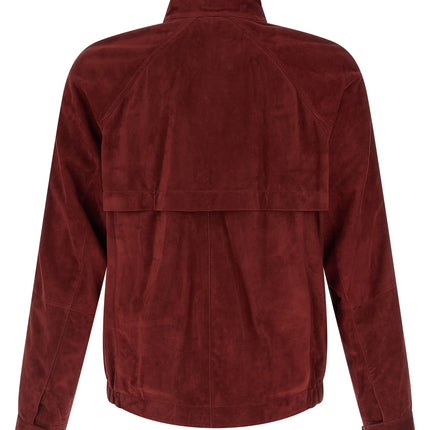 Brunello Cucinelli Multicolor Lamb Leather Leather Jacket