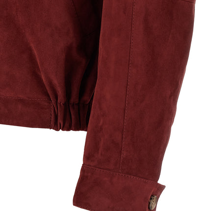 Brunello Cucinelli Multicolor Lamb Leather Leather Jacket