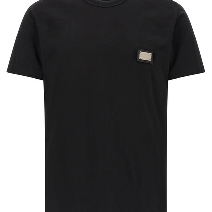 Dolce & Gabbana Black Cotton T-Shirt